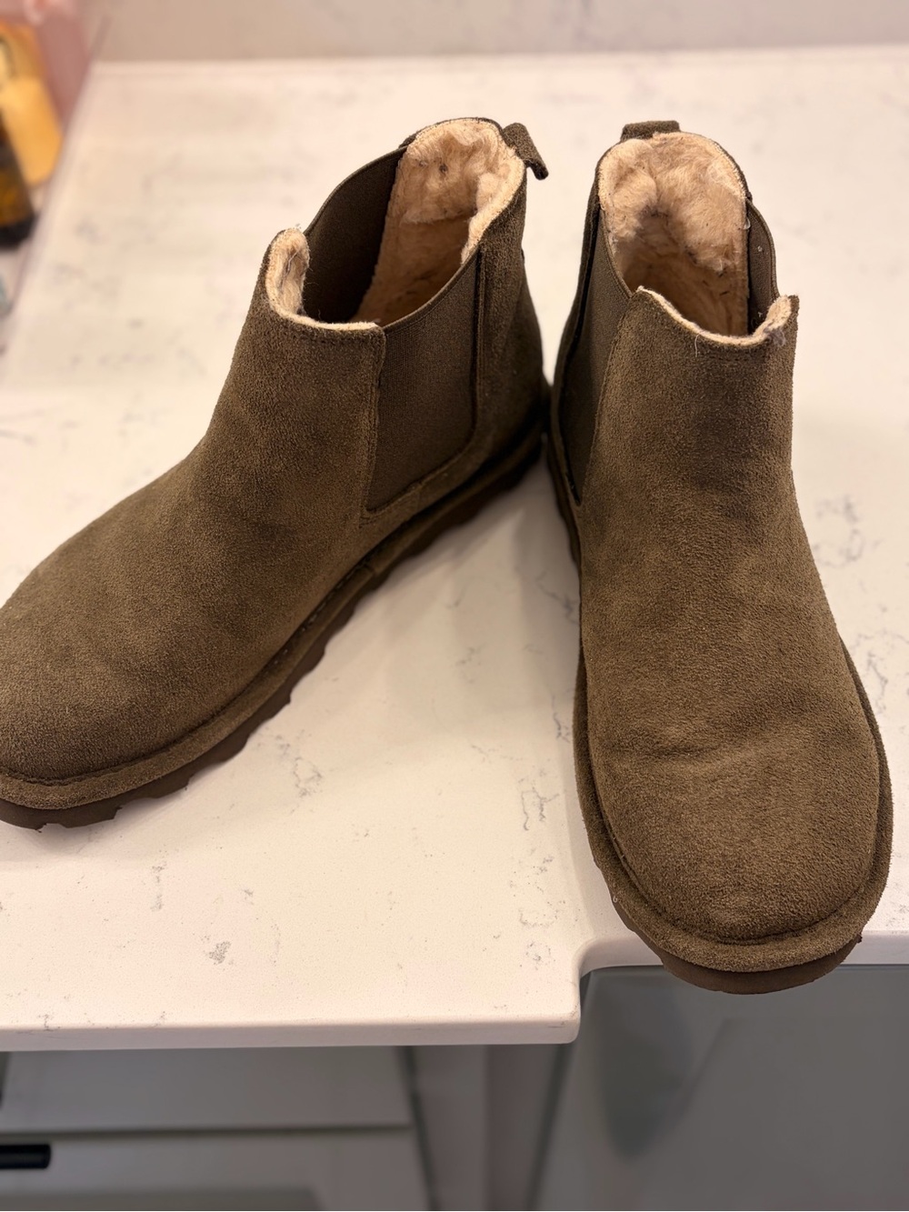 BearPaw Women's Suede Lined Ankle Booties in Brown